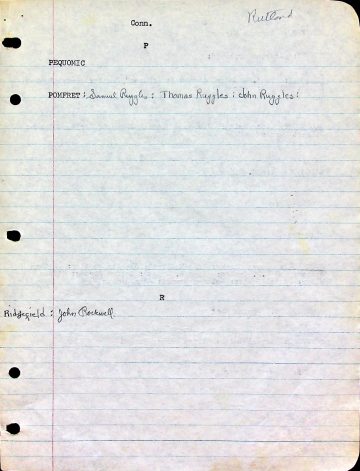 Settlers' origins in Connecticut 1